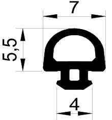 REG 012 уплотнитель створки 