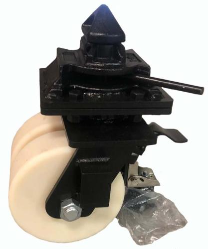 Колесная опора поворотная нейлон сдвоенная 4800 кг