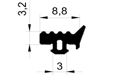 REG 013 уплотнитель створки 