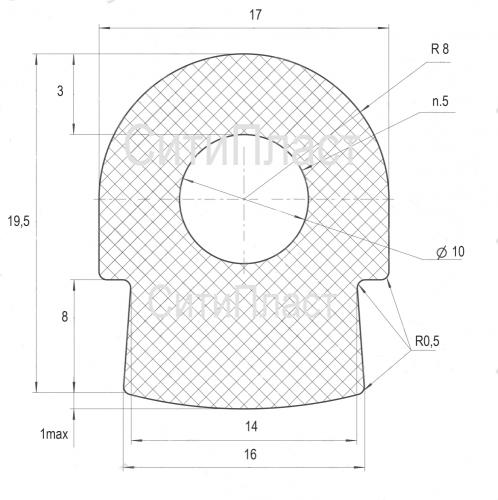 ВИГЕ 754152.03-01 профиль силиконовый