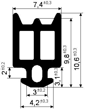 FRK 01 уплотнитель для стекла 4 мм (200м)