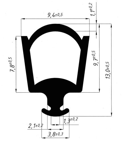 FRK 57 уплотнитель притвора  200м