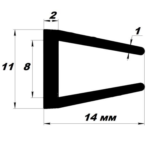 УС- 01-08 п образный уплотнитель для стекла 8мм
