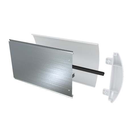 Отбойник на алюминиевом каркасе полукруглый 200*4000 мм