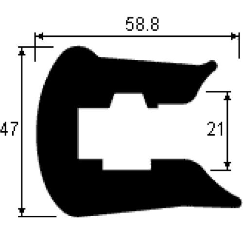 Привальный брус для катера Т 167 рулон 25 пог.м.