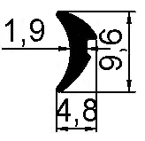 REG 104 уплотнитель луна 500 м