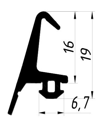 FRK 51 средний уплотнитель межкамерный  (100м)