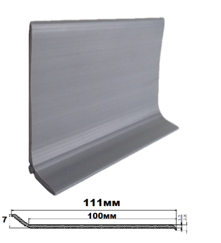 Плинтус гибкий мягкий ПВХ, отбойный плинтус 100 мм, отбойник на стену из ПВХ (защита стен)