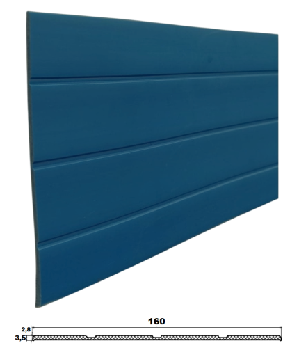 Отбойник на стену из ПВХ 160 мм, синий