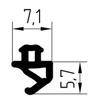 FRK 98 уплотнитель притвора (400м)