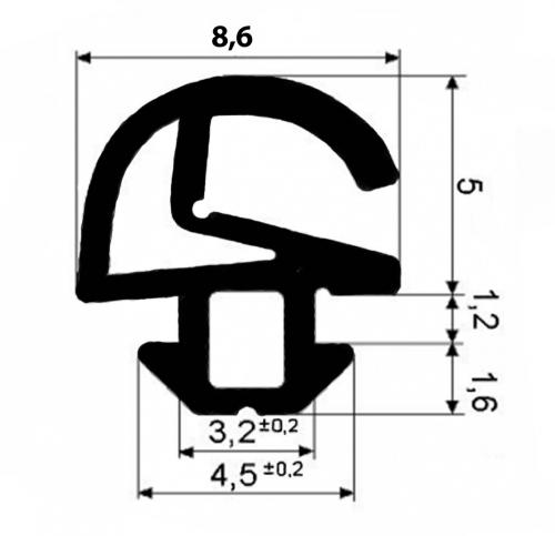 ТПУ 006-1  Уплотнитель для притвора окон и дверей (400м)