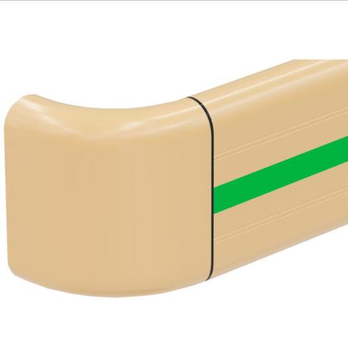 Поручень-отбойник 145х4000 мм на виниловом профиле с декоративной вставкой 