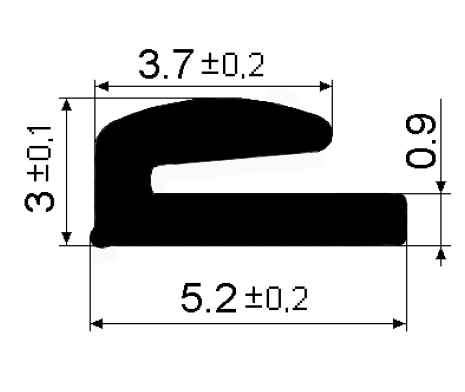 Обрезинивание края стального короба