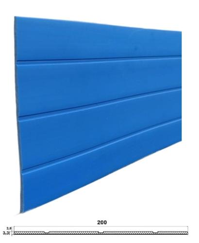 Отбойная доска из мягкого ПВХ 200 мм, цвет синий