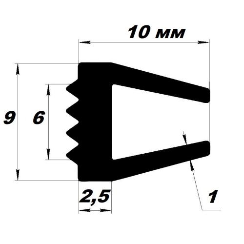 УС- 05-06 уплотнитель торцевой с рифленым основанием 6мм