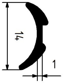 ЭТ 012 Уплотнитель заполнения "луна	"