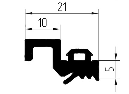 FRK 21 Уплотнитель  с канавкой (125м)	