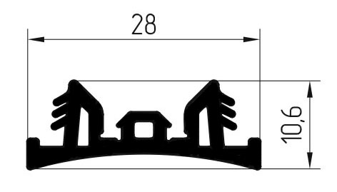 FRK 48 уплотнитель прижим структурное остекление