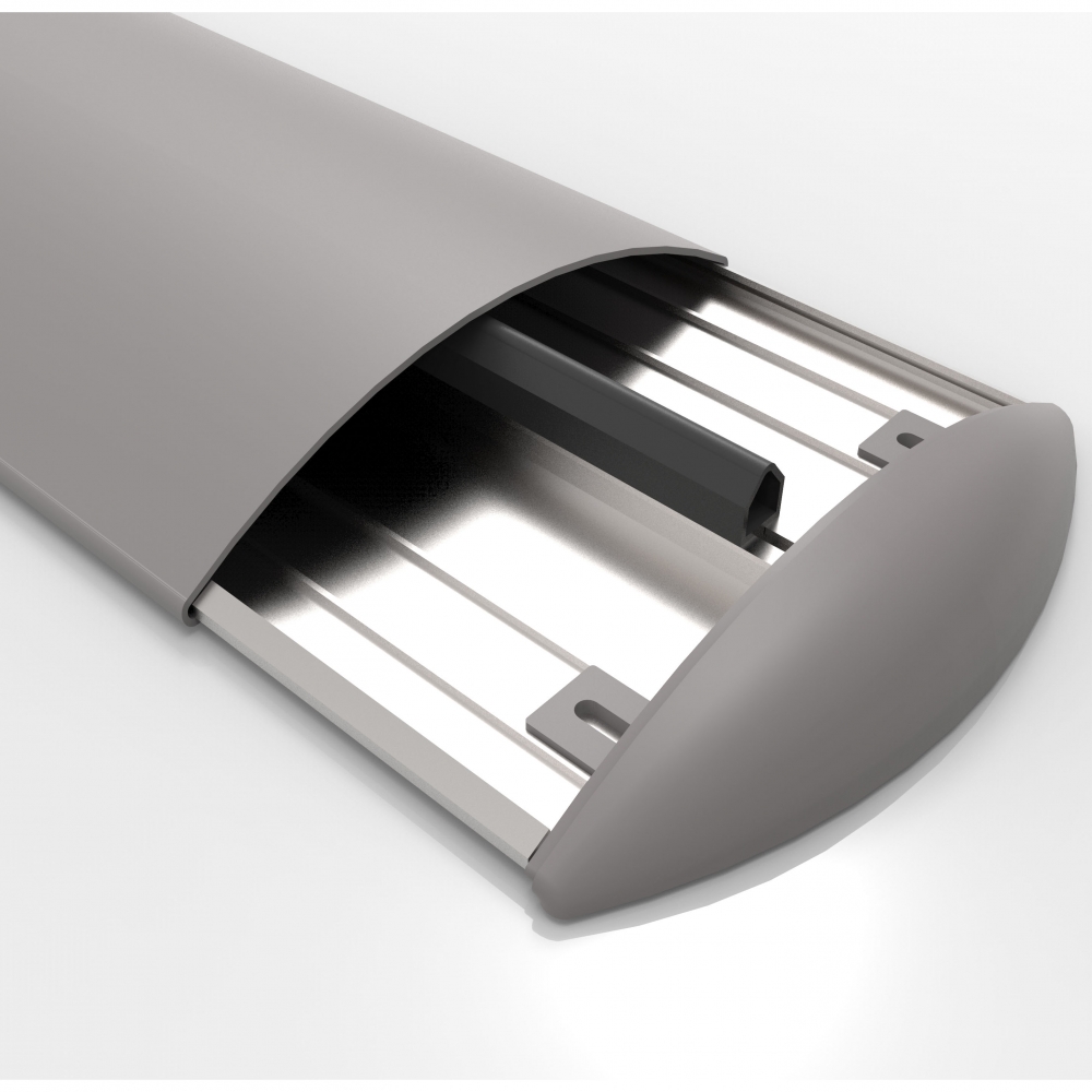 Отбойная доска радиусная на алюминиевом каркасе, сертификат КМ 1 Отбойник на алюминиевом каркасе полукруглый с классом пожарной опасности КМ 1