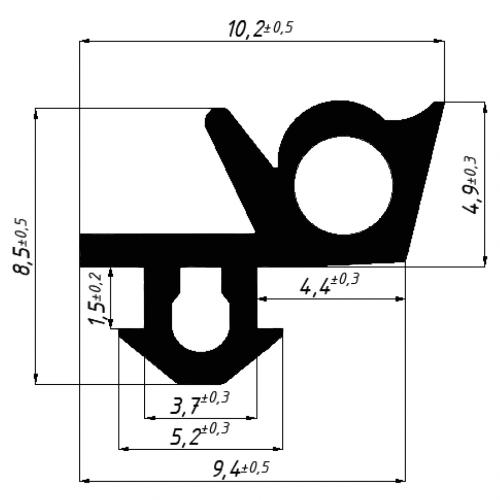 Уплотнитель для Gealan 3152.1