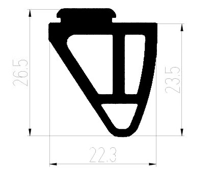 КПУ 89 Уплотнитель средний притвора межкамерный