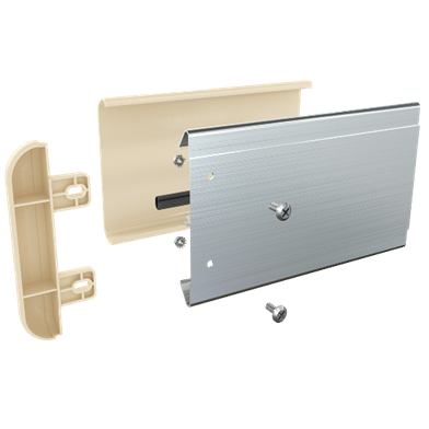 Отбойник на сплошном алюминиевом каркасе 150*4000 мм