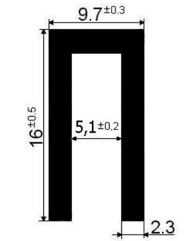 п-образный уплотнитель 5мм