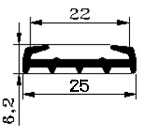 Уплотнитель для металлических хомутов шир. 22 мм
