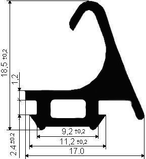 ТПУ 005 уплотнитель резиновый (100м)