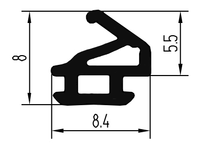 КПУ 237 Е Уплотнитель притвора 