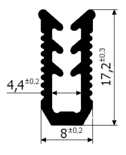REG 028 U-обр. уплотнитель 100 м