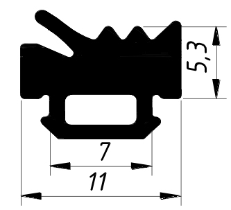 KDR 162 Внутренний уплотнитель заполнения 250м
