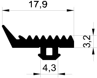 G 070 D под прижимную планку (300)