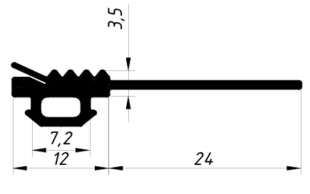 ТПУ 6001Т Внутренний уплотнитель заполнения (150м)	