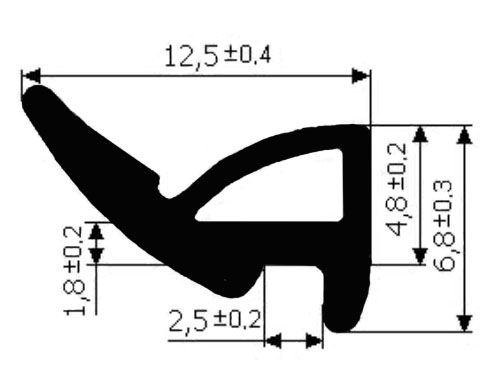03 30 18 Уплотнитель штапика 250 м
