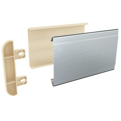 Отбойник на сплошном алюминиевом каркасе 150*4000 мм