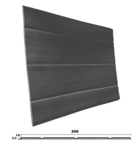 Доска отбойная из мягкого ПВХ, гибкий отбойник 200 мм, цвет черный