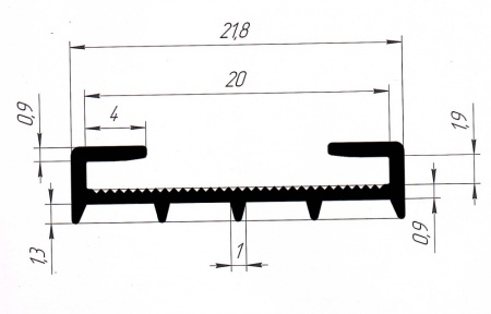 под трубный хомут подкладка шир. 20 мм