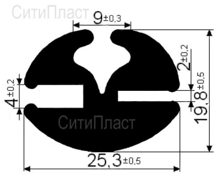 Стекольный уплотнитель 4х2мм 