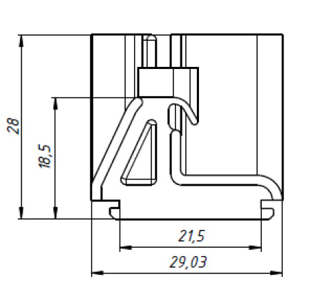 КПУ 211 Среднее уплотнение окон КПТ60, КП80 ТХ, ЭТ КПТ45 GOS-S