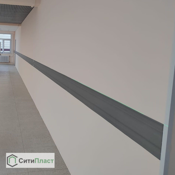 Бескаркасный мягкий (гибкий) отбойник для стен из ПВХ, серый RAL 7040