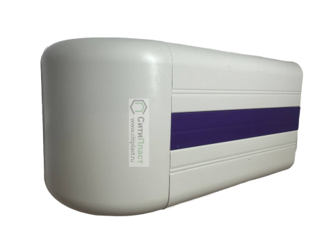 Поручень отбойник из ПВХ с декоративной вставкой 140*4000 мм