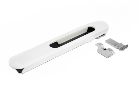 8CI/27 Ручка-Защелка  Альфа белая полиацеталь со скрытым креплением