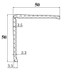 Угловой отбойник для стен 50 х 50 мм