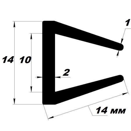 УС- 01-10 Уплотнитель п-образный 10мм