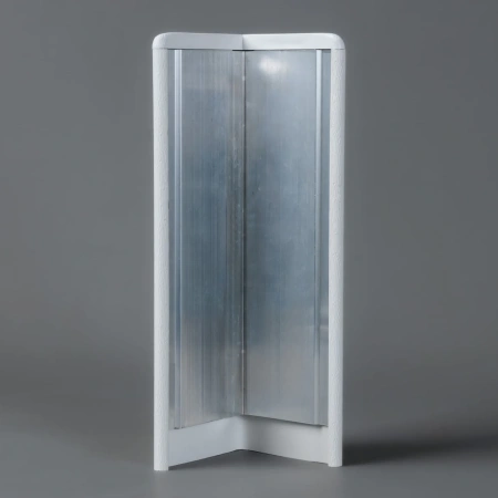 Отбойник угловой на алюминиевом каркасе для стен 75 х 75 мм