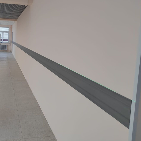 Бескаркасный мягкий (гибкий) отбойник для стен из ПВХ, серый RAL 7040