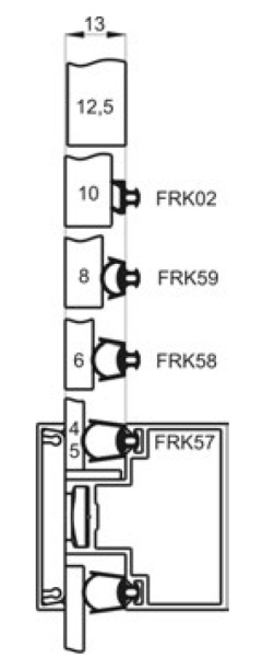 FRK 02 уплотнитель заполнения стекольный  для перегородок Алютех