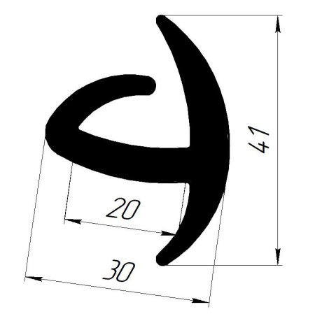уплотнитель фургона 20 мм