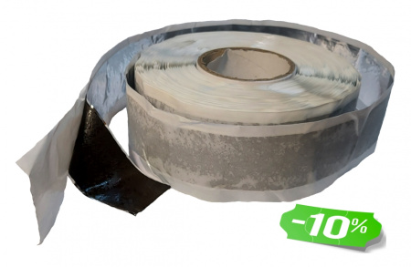 Бутиловая лента металлизированная  45*1,5мм, 24 м рулон